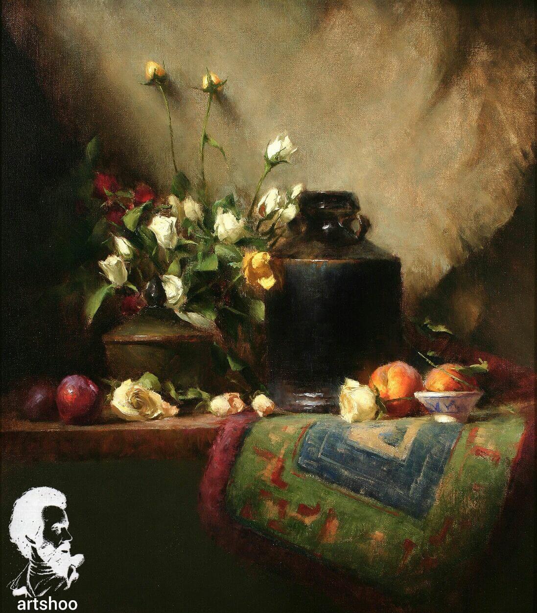 آموزش نقاشی رنگ روغن